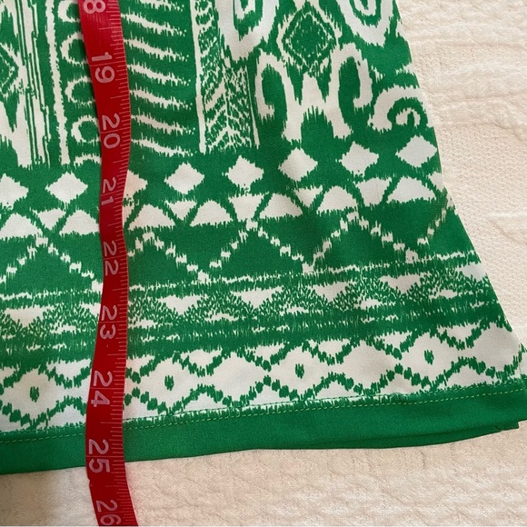 Susan Graver Green and White Graphic Tunic - Picture 10 of 11